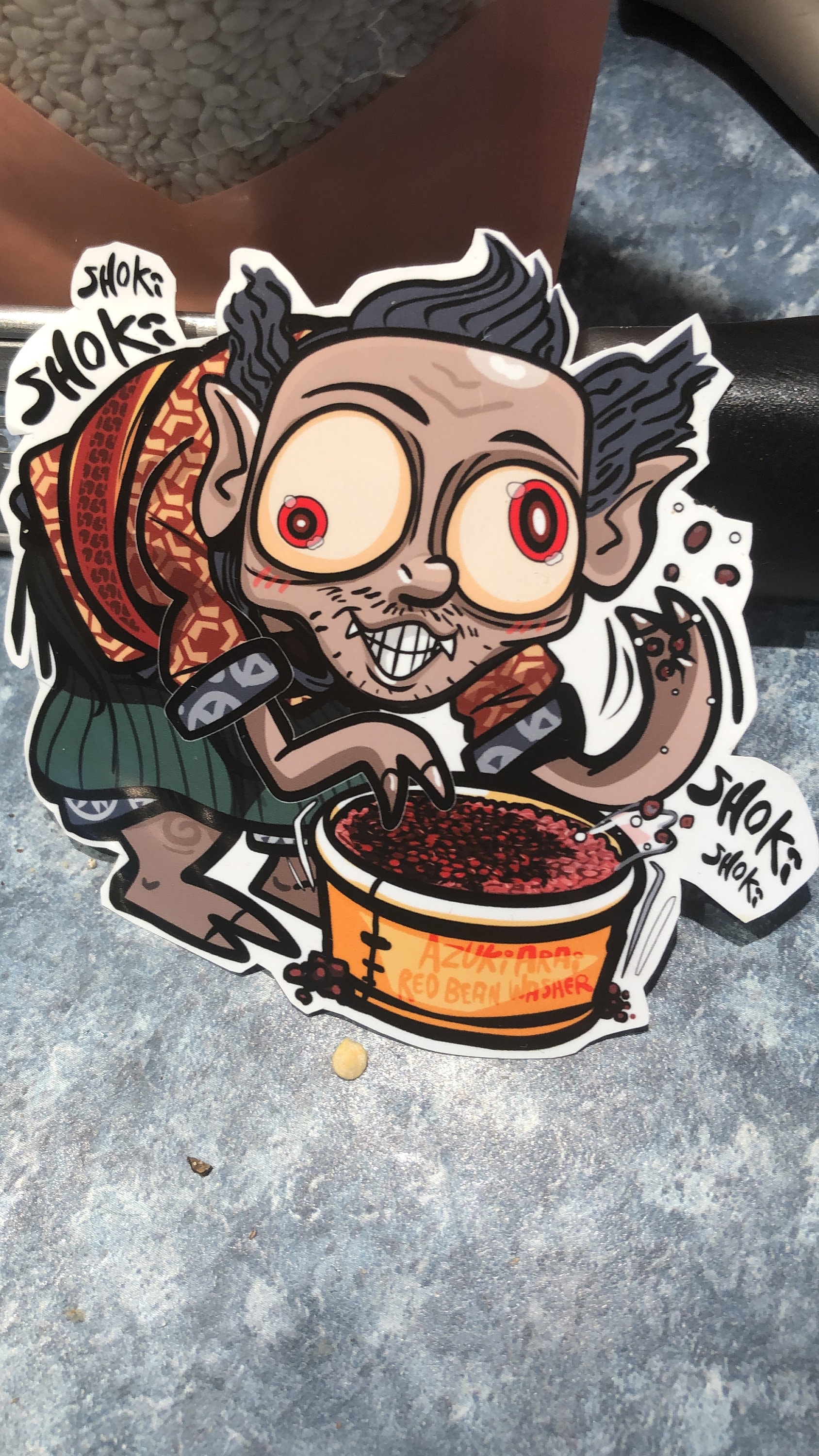 Azuki Arai – 小豆洗い – Red Bean Washer - Yokai Sticker - Etsy Azuki Arai – 小豆洗い – Red Bean Washer - Yokai Sticker - Etsy