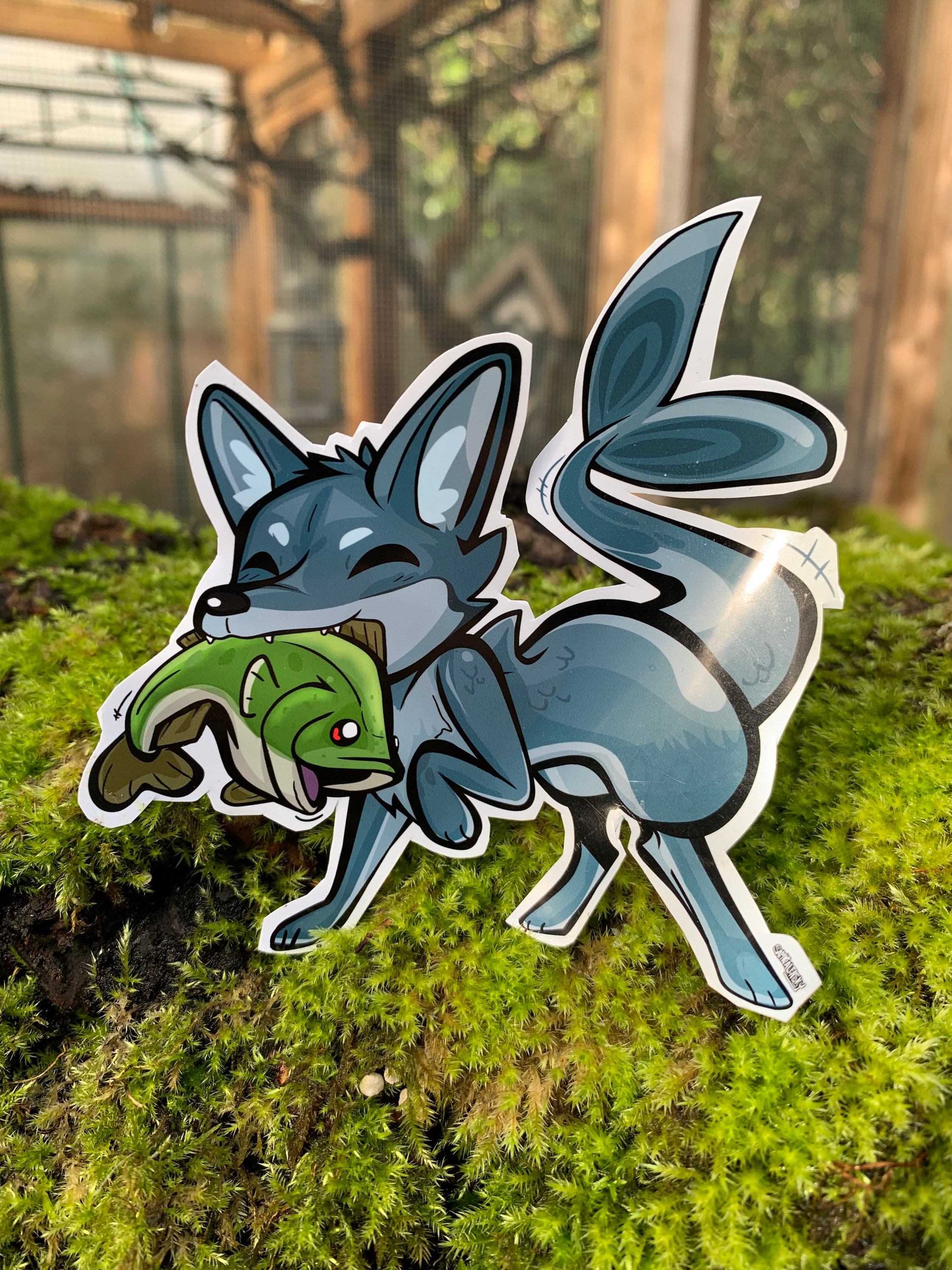 The Fish Fox - Fearsome Critter 1922 - Cryptid Art Sticker - Etsy
