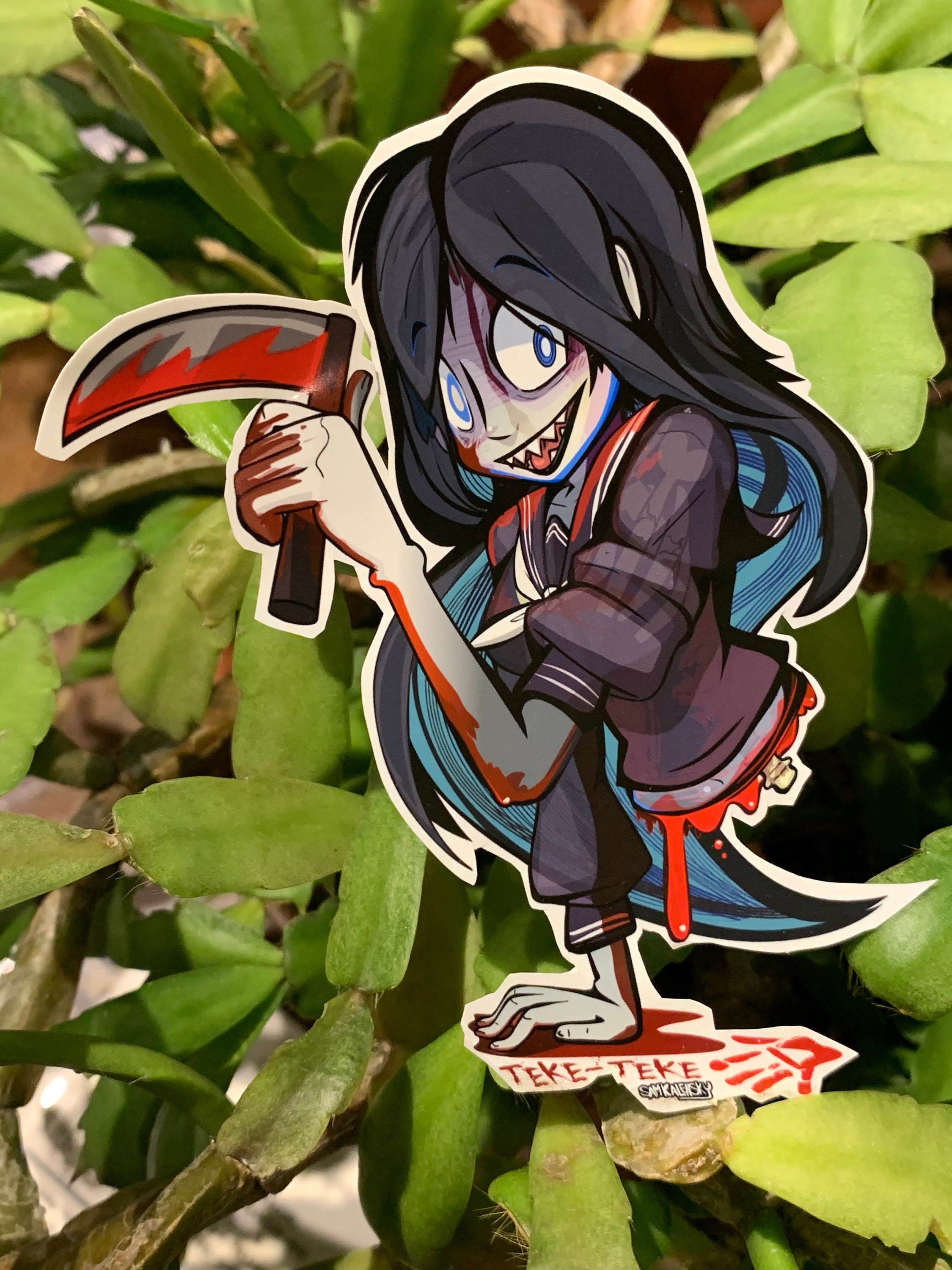 Teke Teke テケテケ Urban Legend Ghost Yokai Sticker Etsy 日本