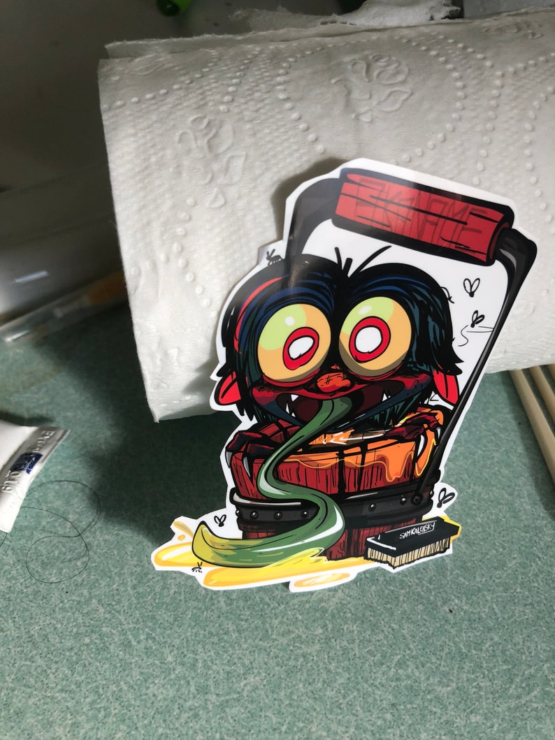 Akaname Bathroom Ghost Yokai Sticker | Etsy