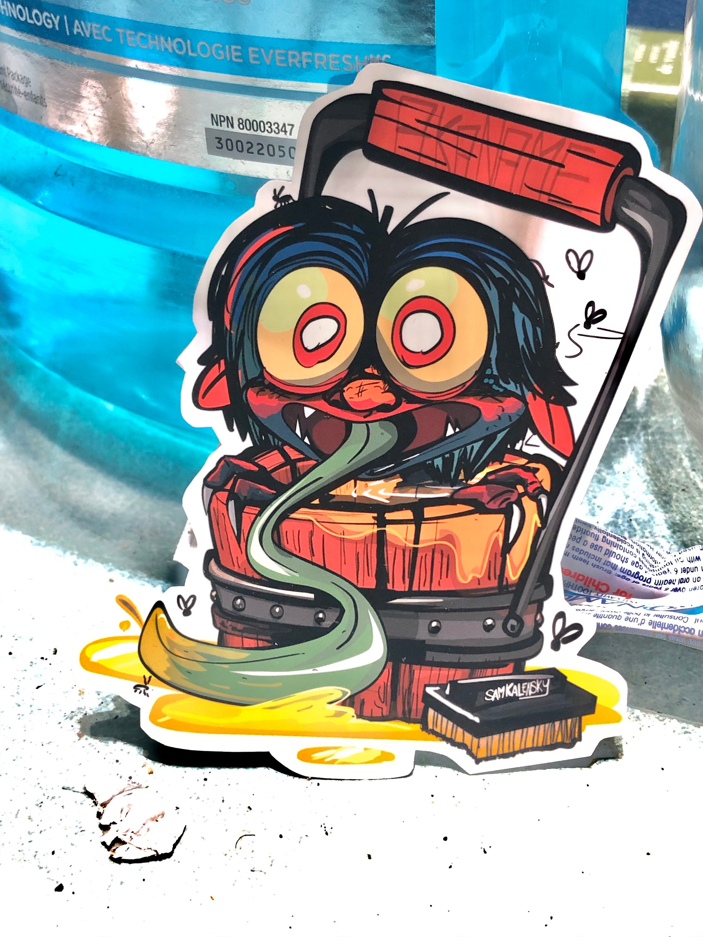 Akaname Bathroom Ghost Yokai Sticker | Etsy