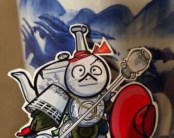 Seto Taisho - Teapot General - yokai sticker.