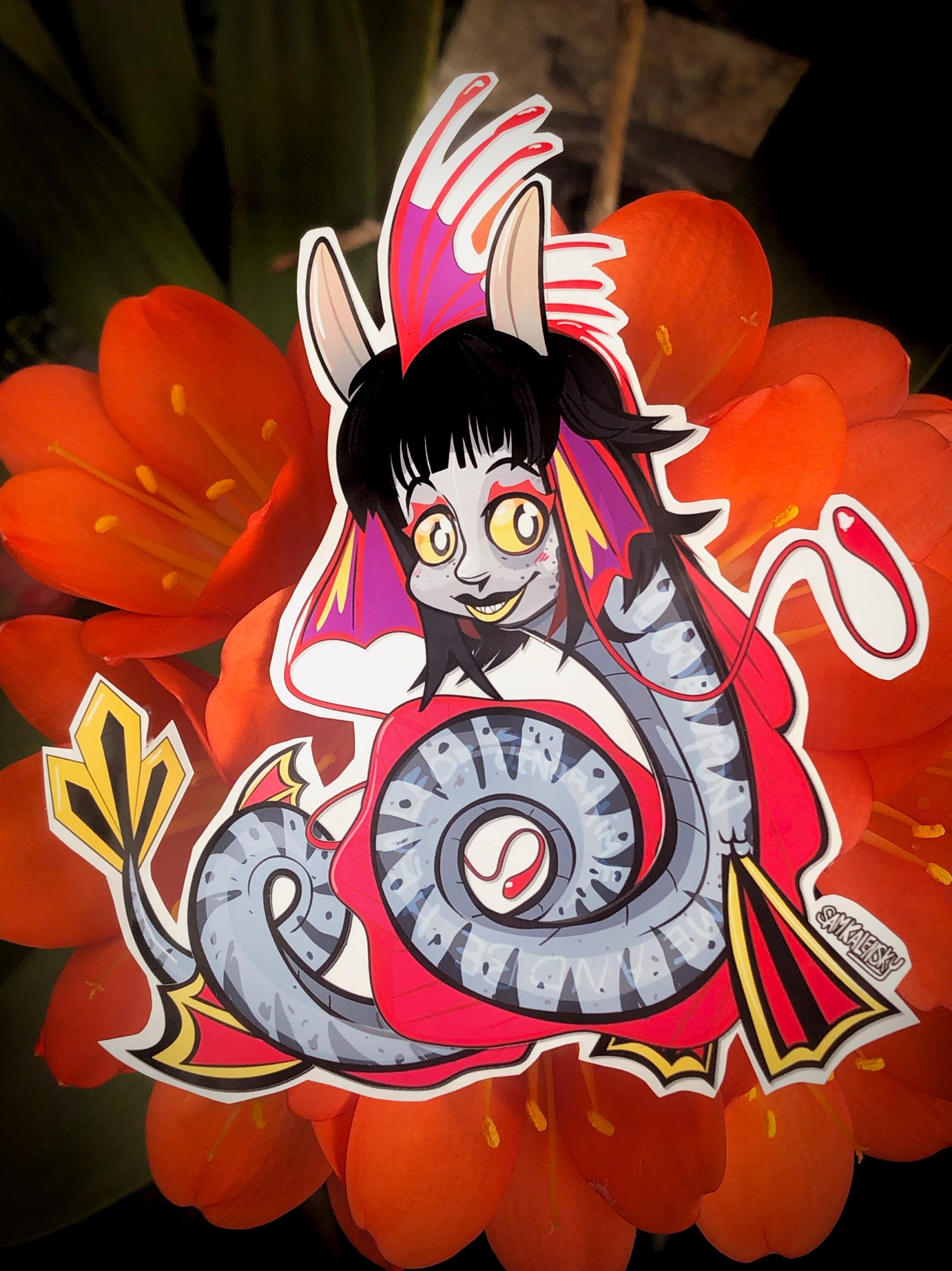 Jinja Hime 1819 Oarfish Yokai Sticker Etsy