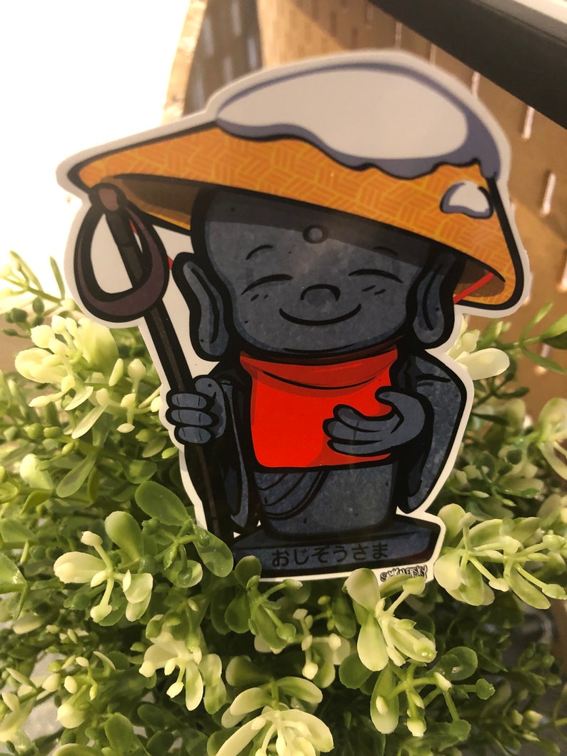 Kasa Jizo Statue Stickers Etsy