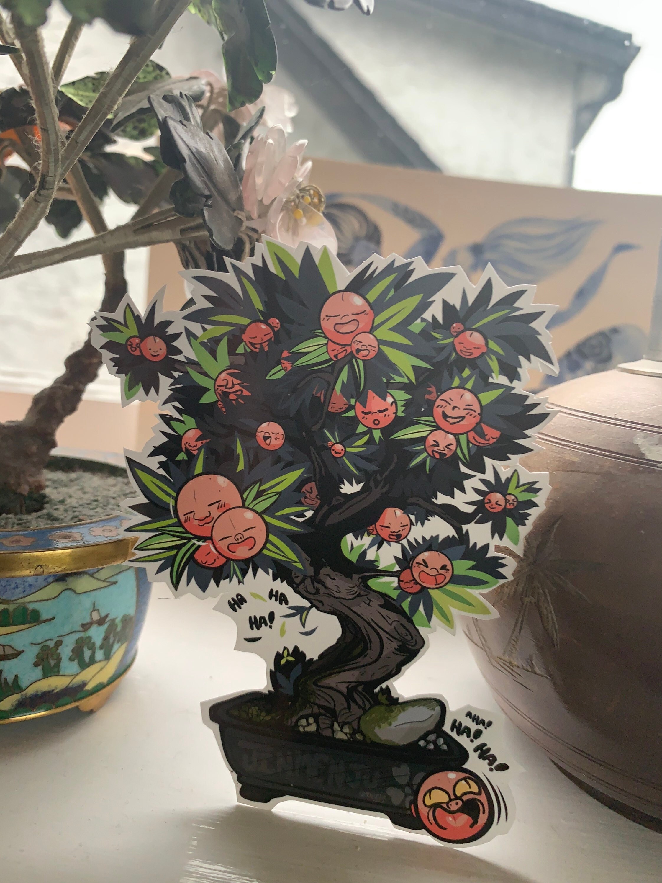 人面樹 - 妖怪盆栽ステッカー - Etsy 日本
