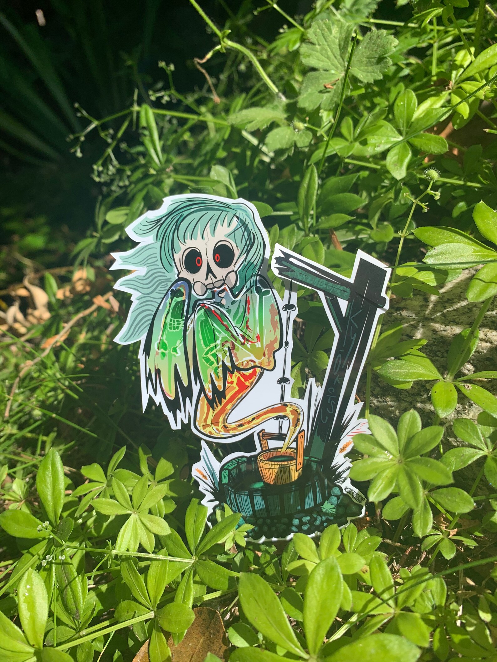 Kyokotsu crazy Bones Well Ghost Yokai Sticker - Etsy
