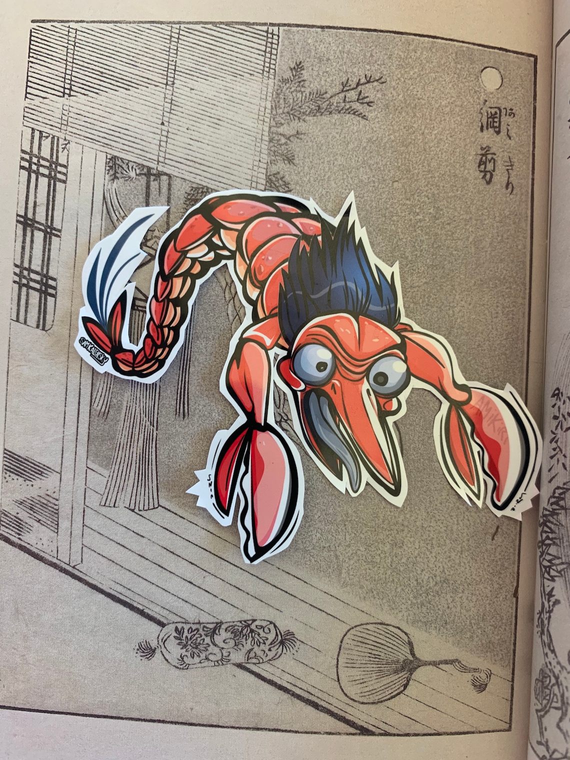 Amikiri the net cutter yokai sticker Etsy 日本