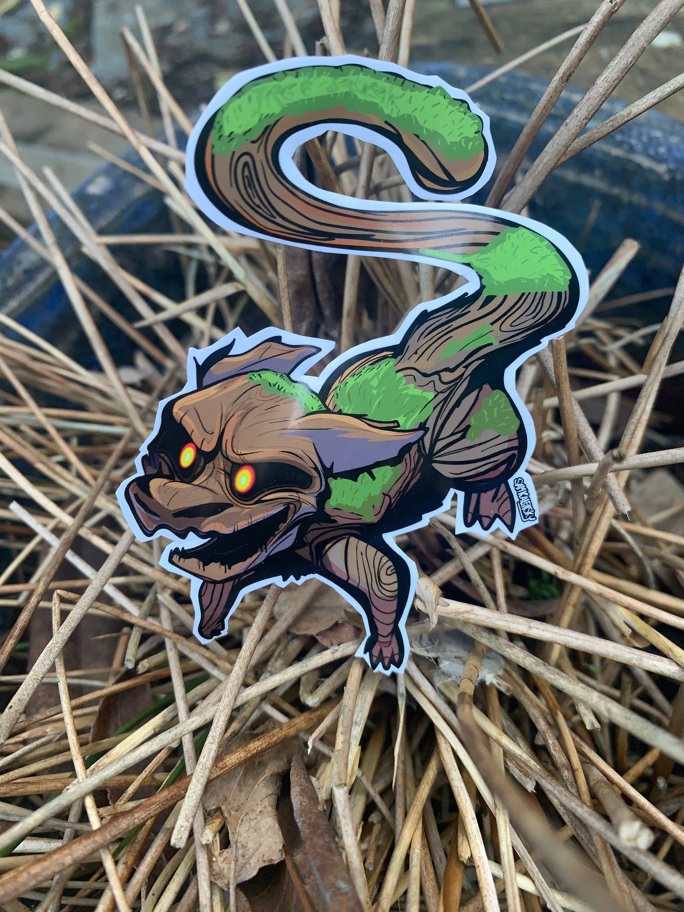 Boom piep [angstaanjagend beest] cryptide sticker - Etsy België, image size:2244x2992