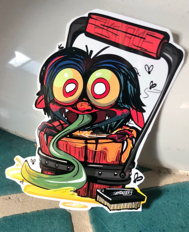 Akaname Bathroom Ghost Yokai Sticker - Etsy