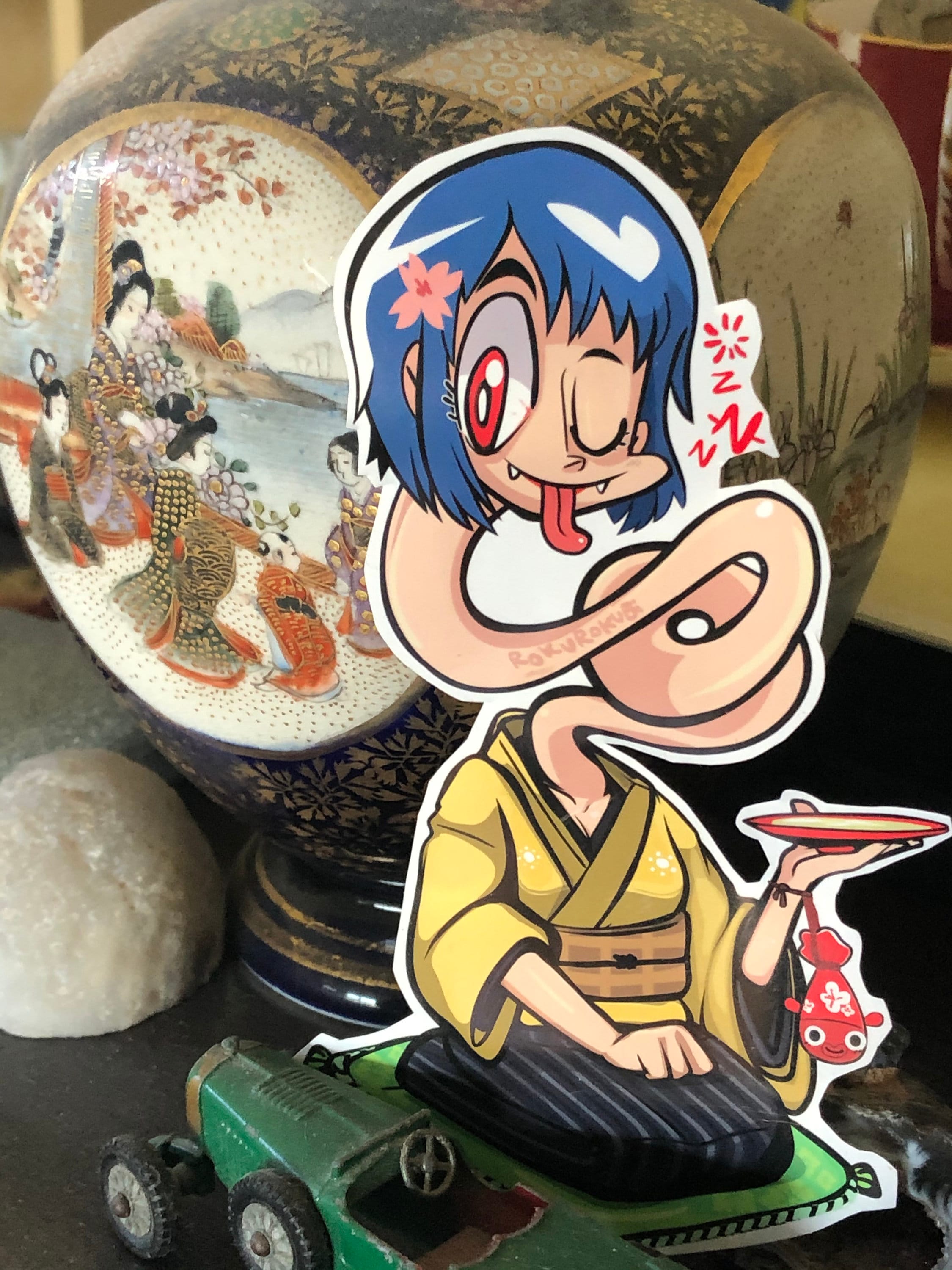 ろくろ首 - 妖怪ステッカー - Etsy 日本