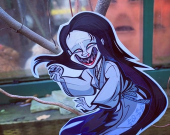 Takaonna - Tall woman - Peeking Ghost yokai sticker.