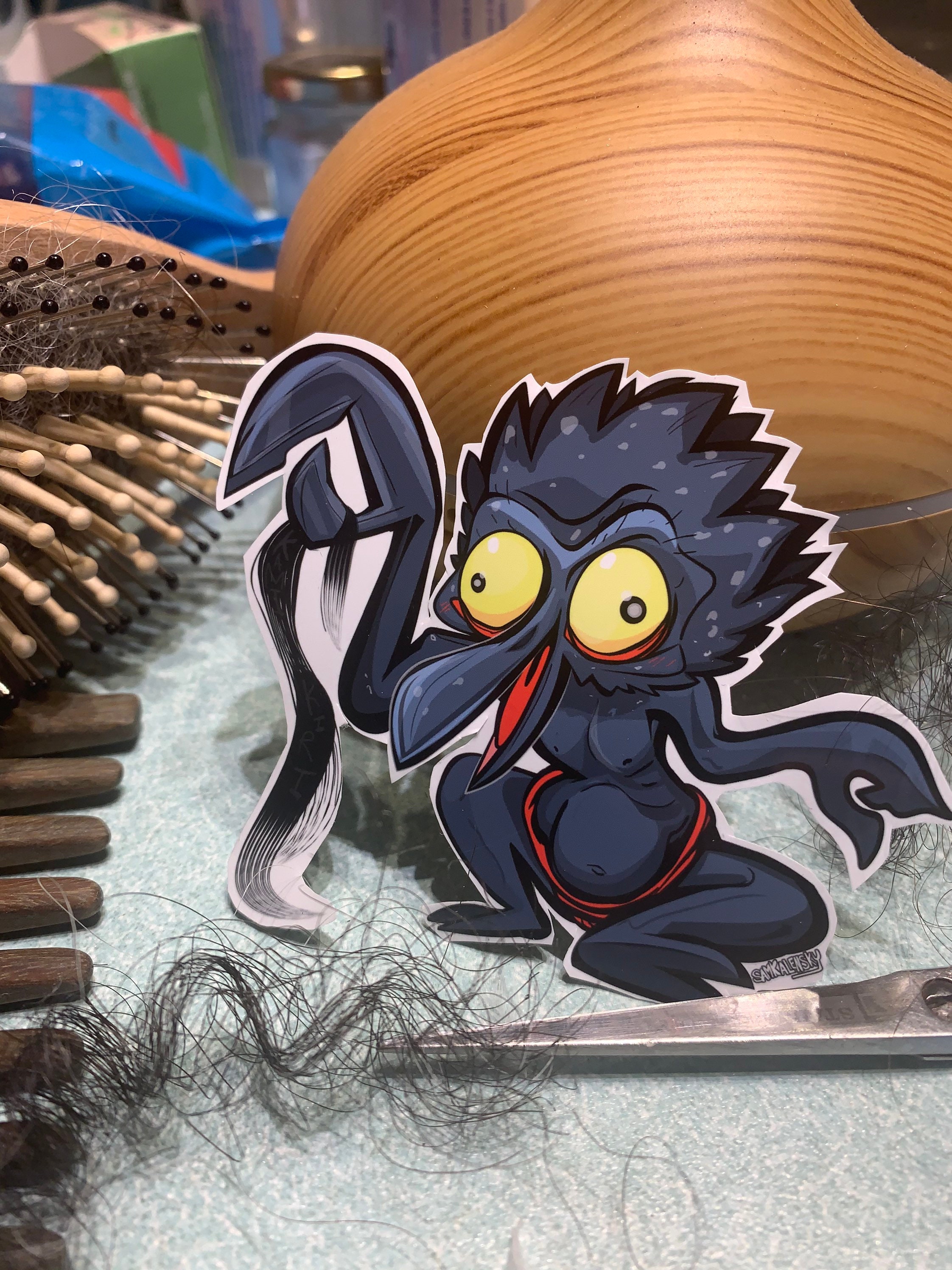 Kamikiri Hair Cutter Yokai Sticker Etsy