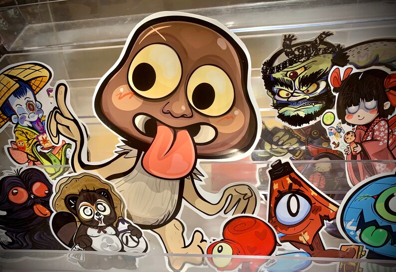 Matsutake sensei - mushroom monster – Yokai sticker image 1
