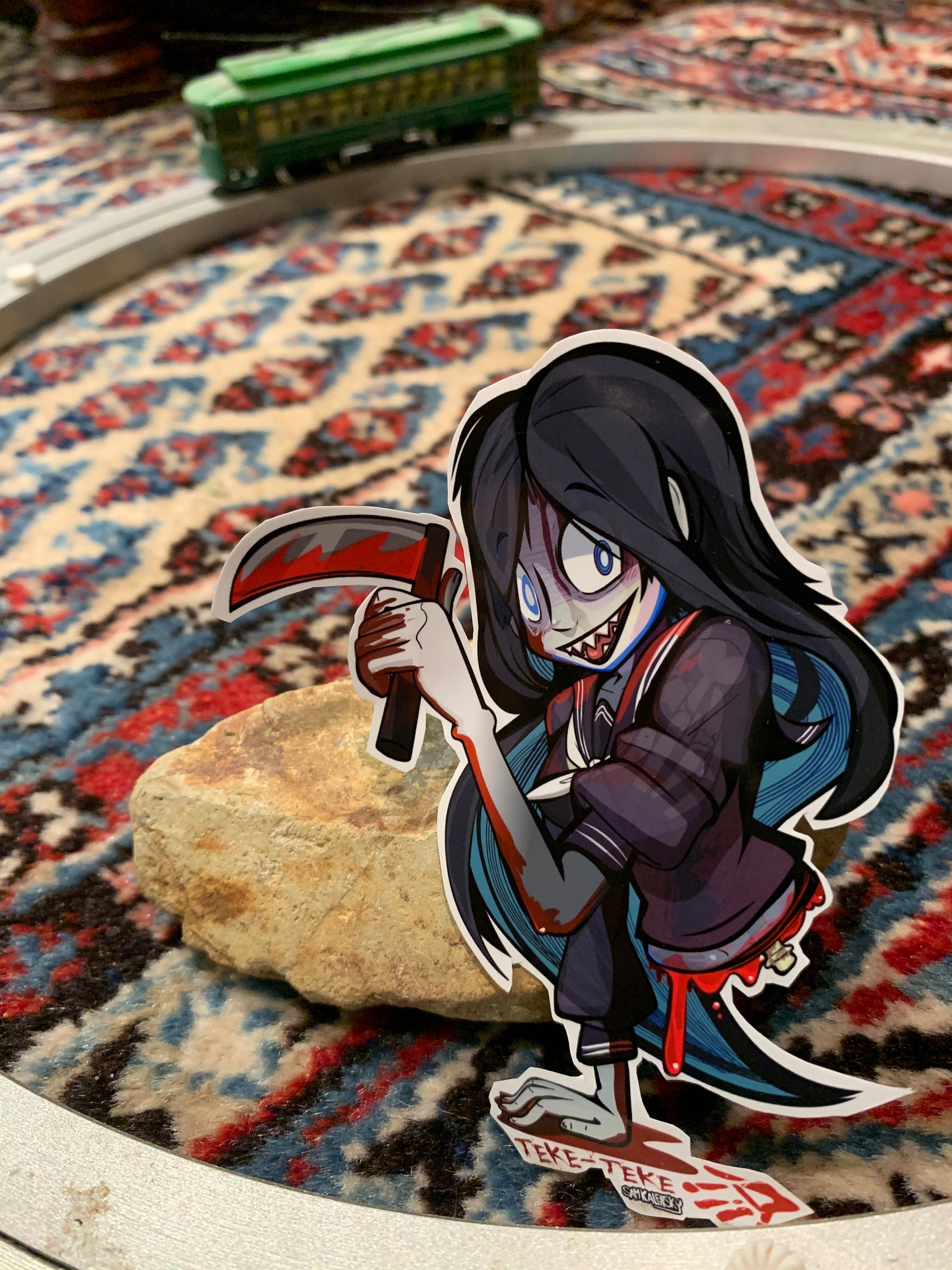 Teke Teke テケテケ Urban Legend Ghost Yokai Sticker Etsy 日本