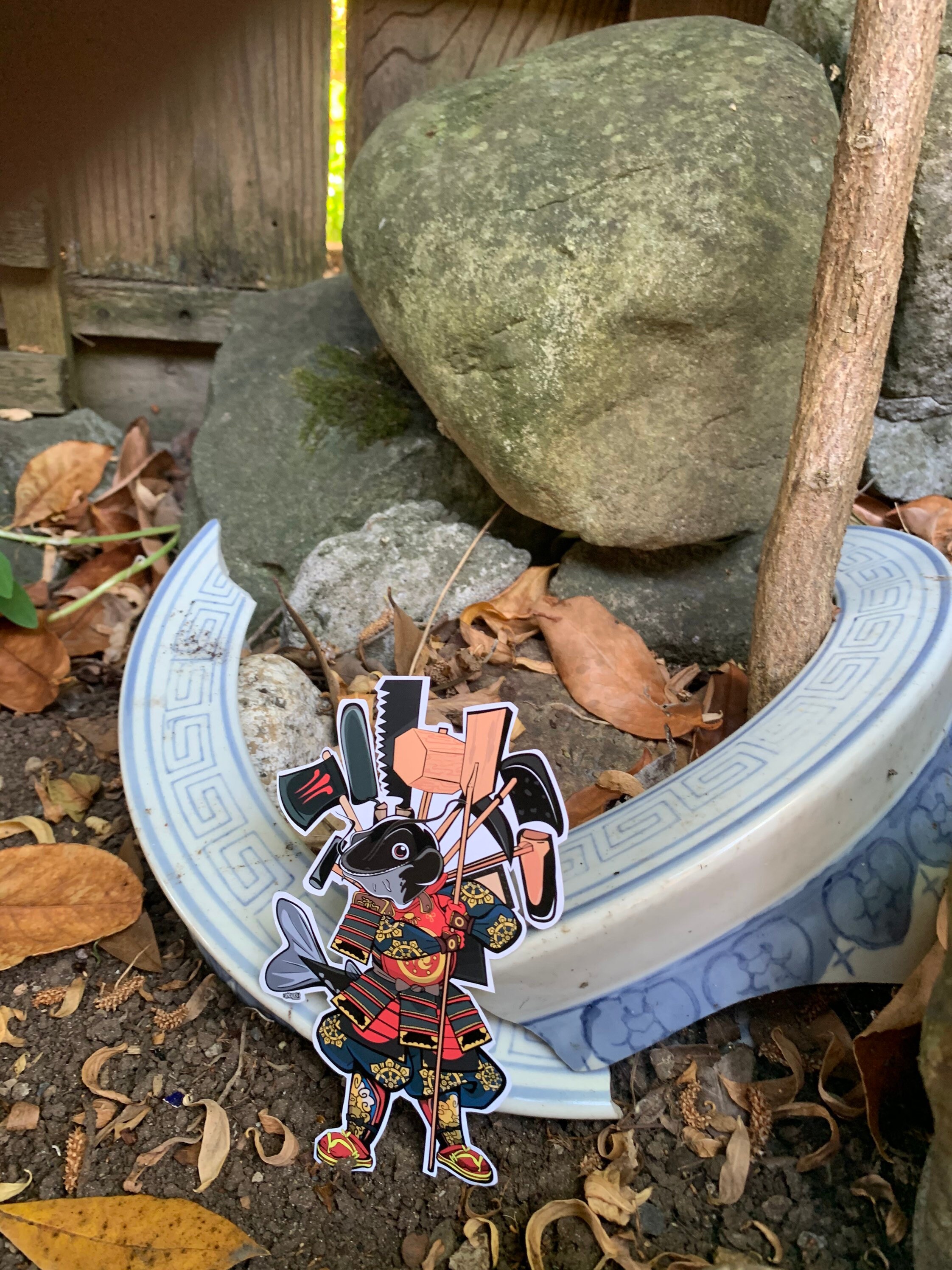 Namazu Benkei Samurai Catfish Yokai Sticker Etsy Canada