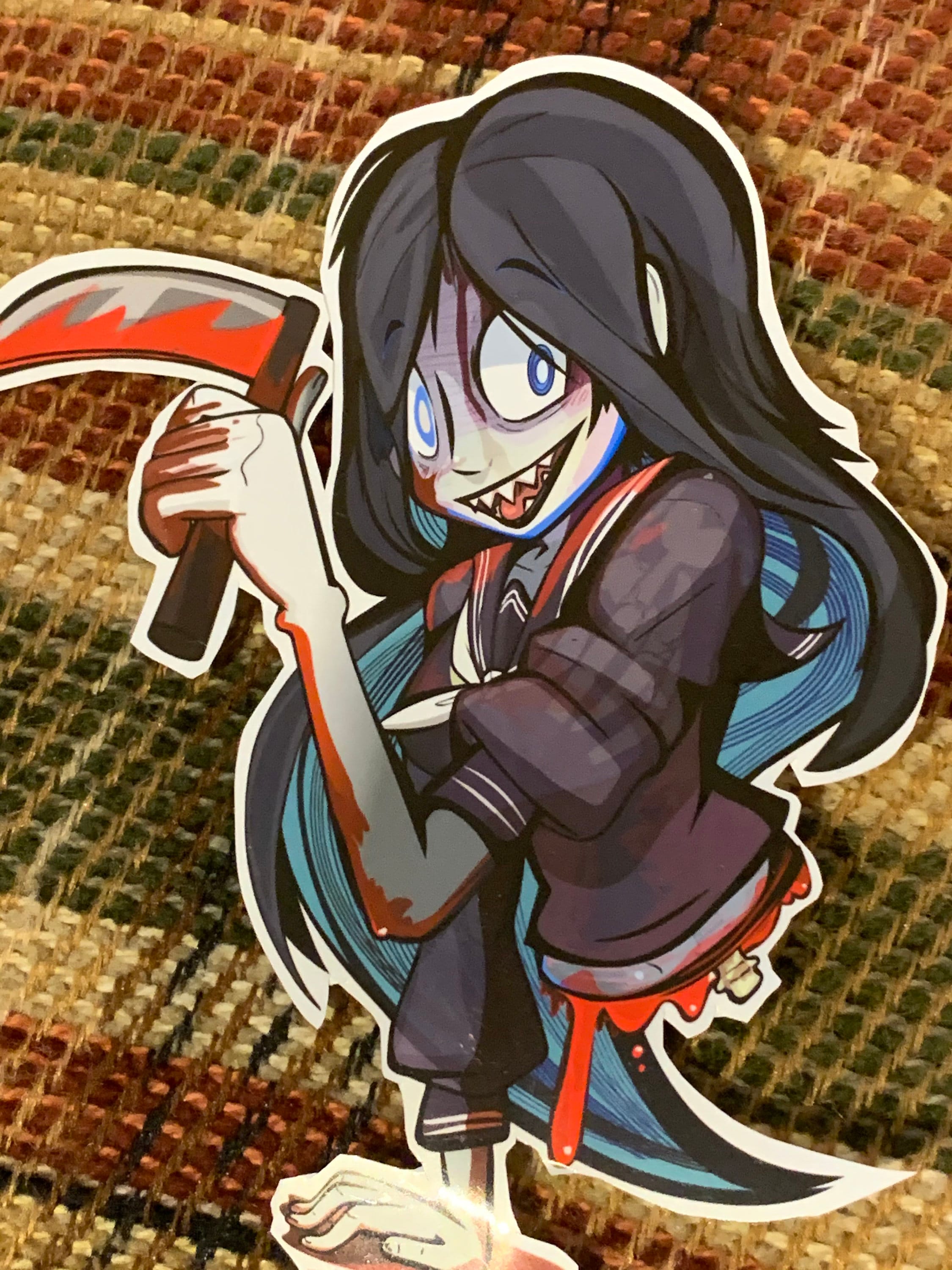 Teke Teke テケテケ Urban Legend Ghost Yokai Sticker Etsy 日本
