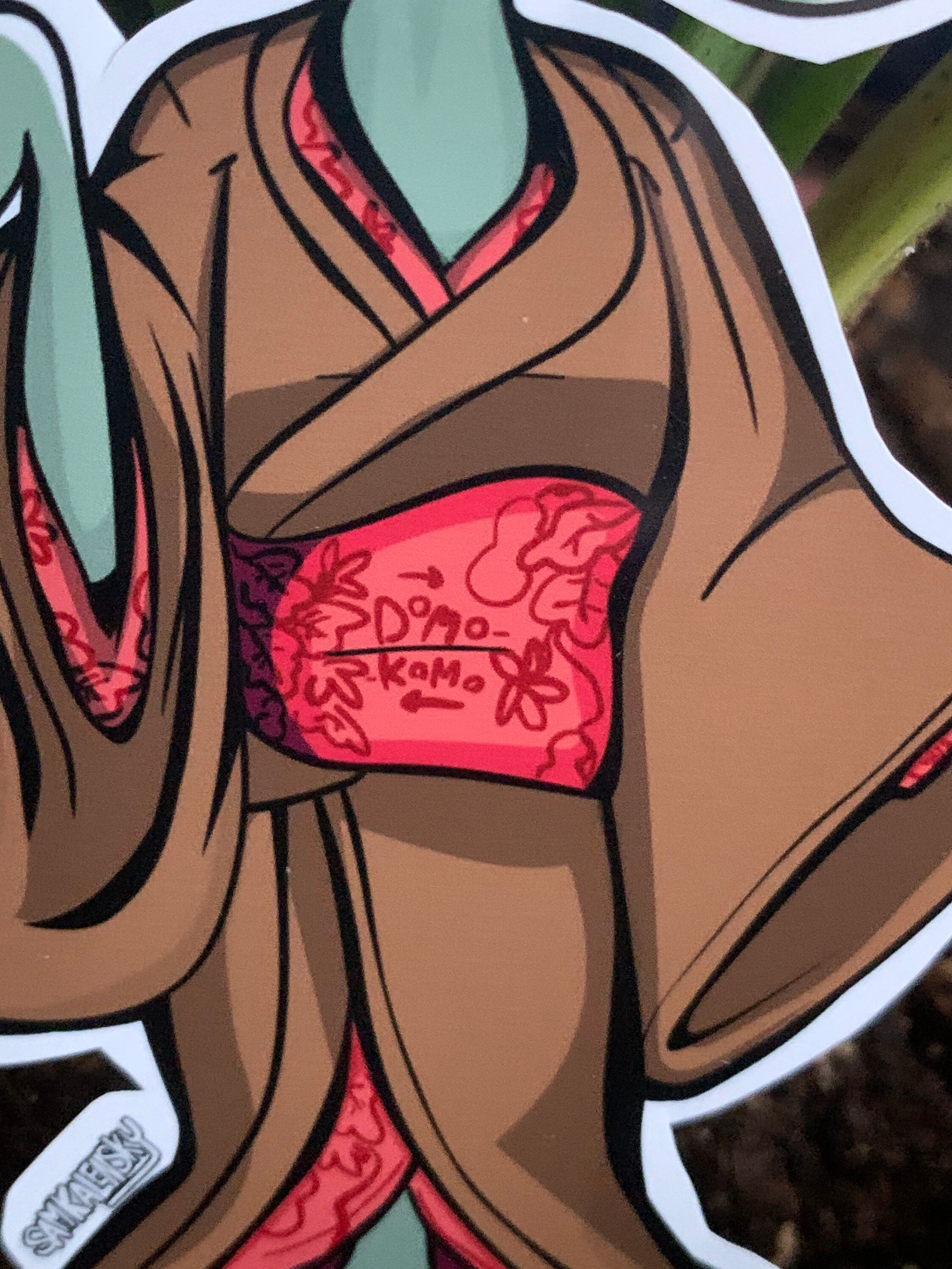 Domokomo Two Face Yokai Sticker. Etsy Canada