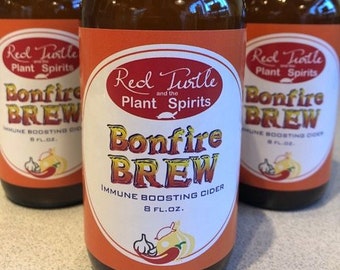 Bonfire Brew, 100% organic. Immune stimulating fire cider. 8 fl.oz.