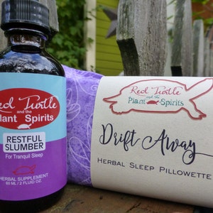 Restful Sleep Herbal Tincture/Herbal Sleep Pillowette Combo