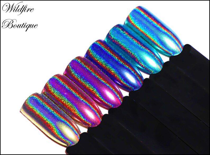 Unicorn Rainbow Holograhic Metallic Mirror Chrome Pigment | Etsy