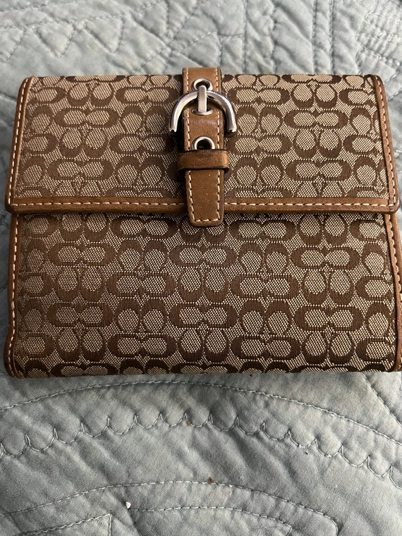 Vintage Coach Signature Snap Bifold Wallet Etsy