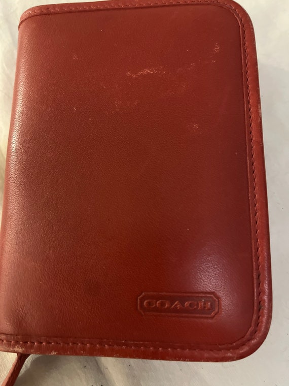 Vintage Coach Calculator and Card Holder Red - image 1