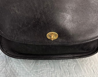 Vintage Coach City Bag in Black