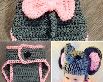 Newborn Victorian Baby Blanket /& Matching Hat; Beanie Photo Prop Baby Shower Gift Shabby Chic Grey White Crochet Granny Square
