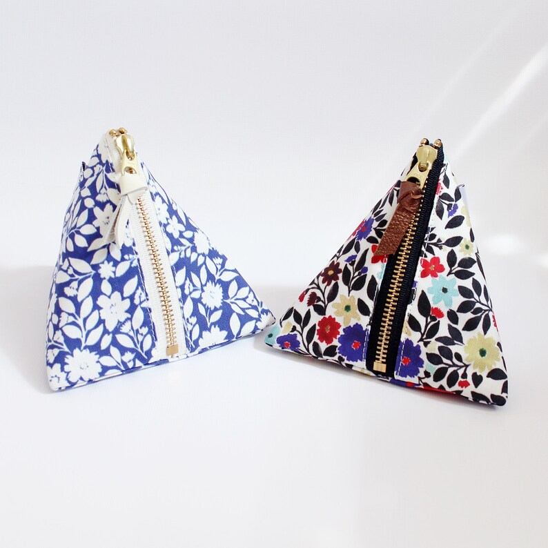 Triangle Zipper Pouch Gemma Etsy