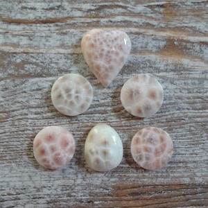 Pink Thomsonite Heart Shape Cabochons, Natural Thomsonite Pendant for Jewelry Making, Rare High Quality Thomsonite Gemstone