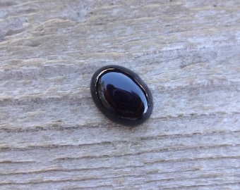Black Agate Onyx cabochon 15x11mm, Black agate cabochon, Original Natural Black Agate Cabochons oval, Black Agate Black Onyx