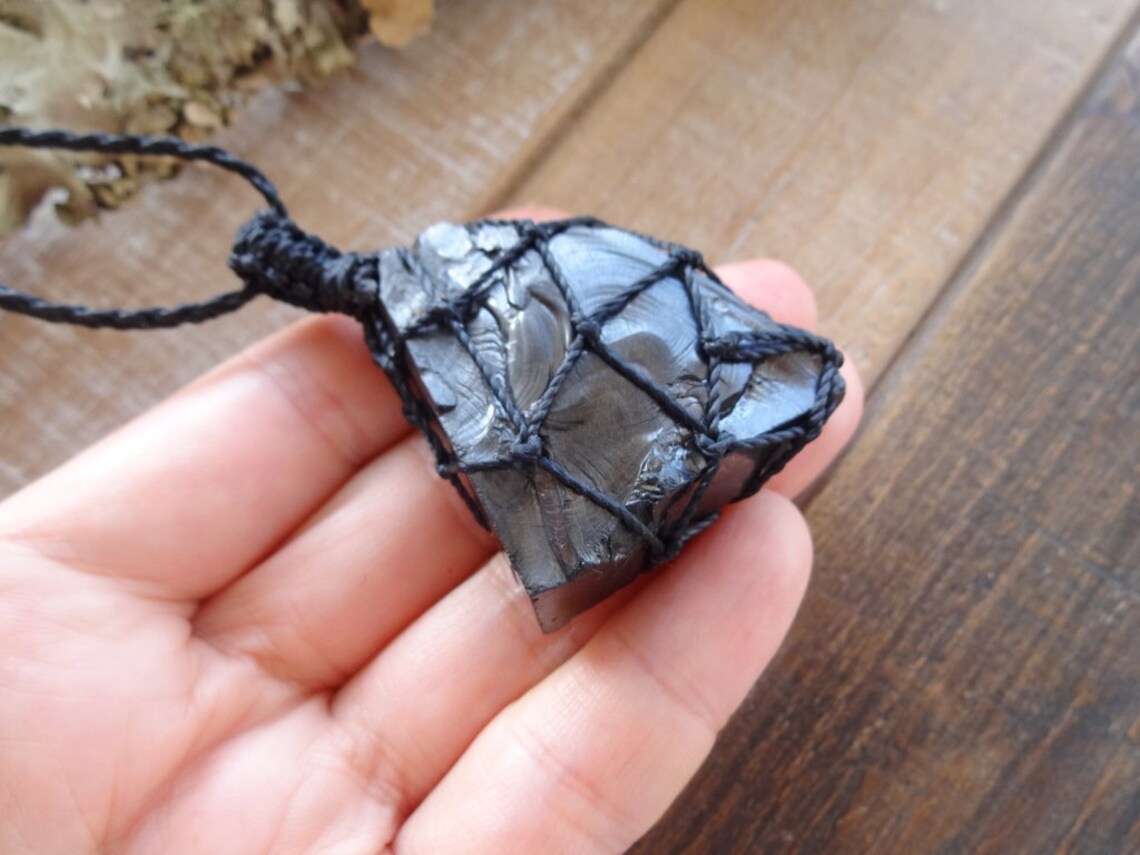 Large Elite Shungite Necklace / Grounding EMF Protection Etsy