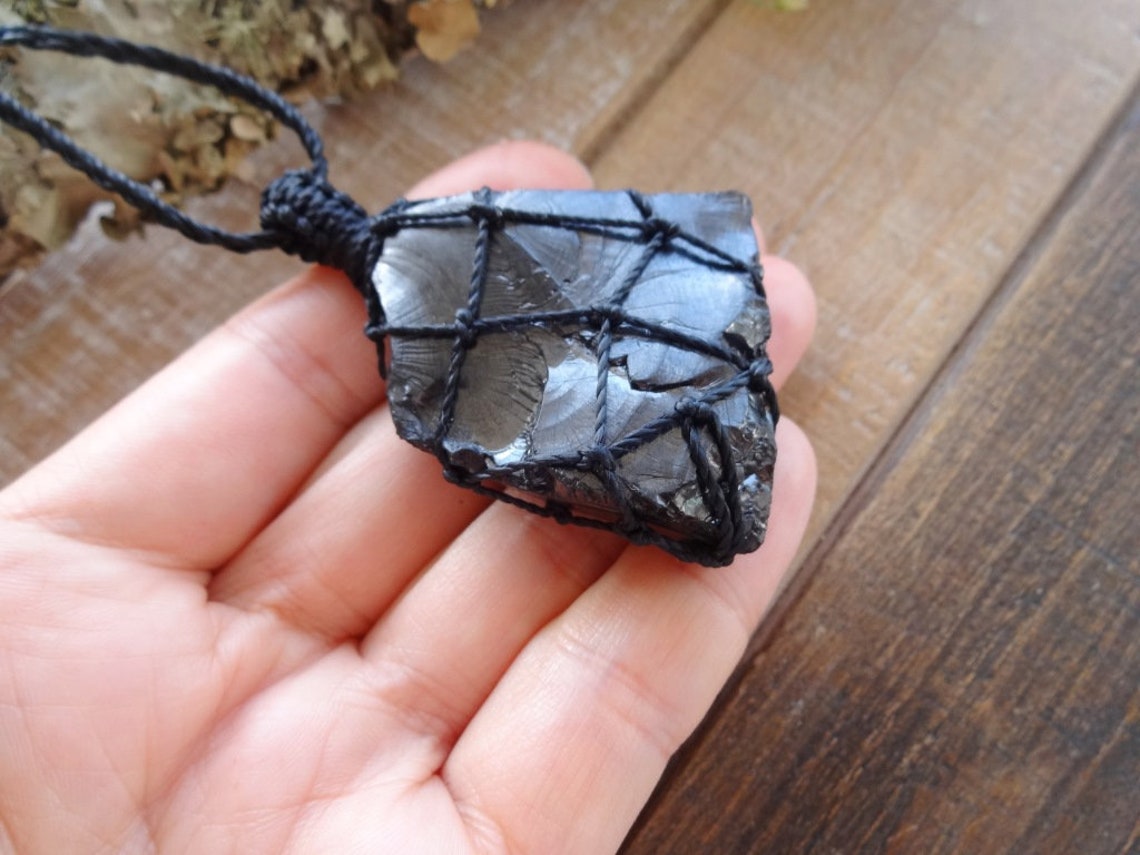 Large Elite Shungite Necklace / Grounding EMF Protection Etsy
