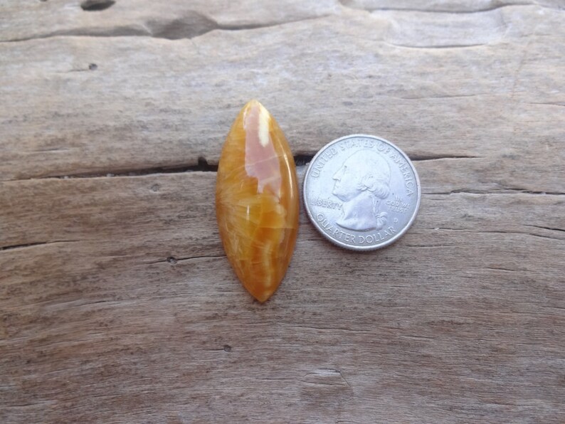 Simbircite cabochon 42x17mm yellow designer big size cabochon natural stone cabochon pendant size cab
