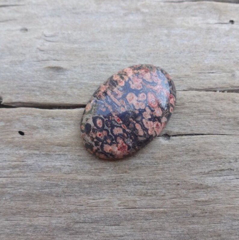 Flower Jasper oval cabochon 33x24mm