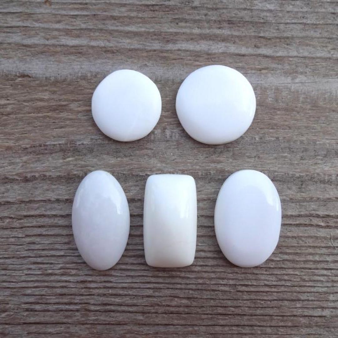 Cacholong White Opal Cabochon, Milk Cabochon Russian Siberian