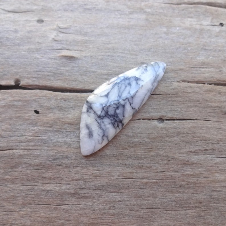 Rare Pinolite Pinolith long triangle cabochon 44x16mm