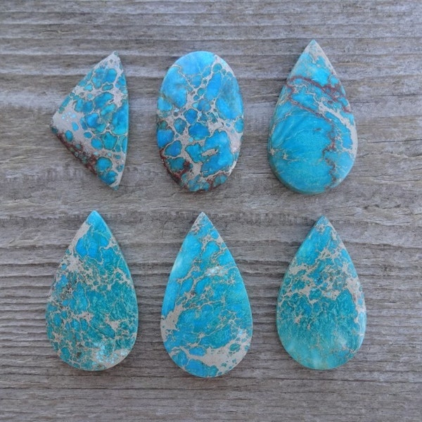 Blue Sea Sediment Jasper Cabochon for Jewelry Making