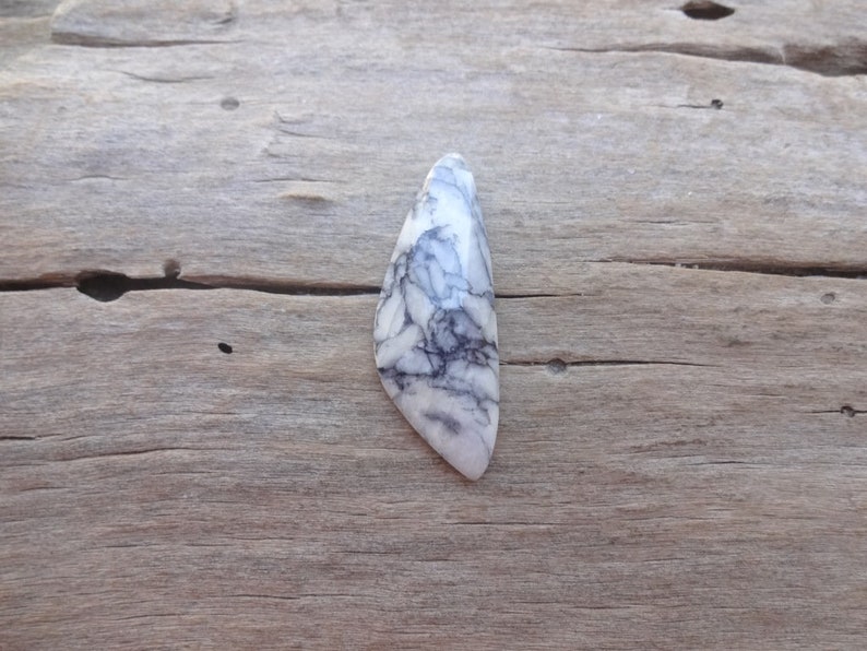Rare Pinolite Pinolith long triangle cabochon 44x16mm