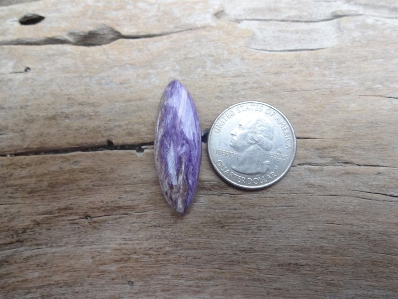Charoite cabochon 38x13mm natural lilac gem cabochon Russian Charoite materials gems jewelry making cabs