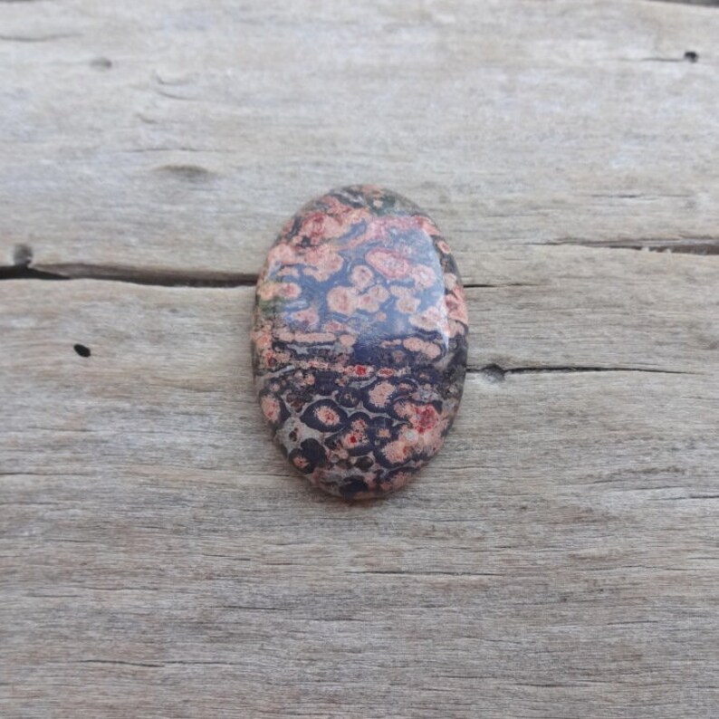Flower Jasper oval cabochon 33x24mm