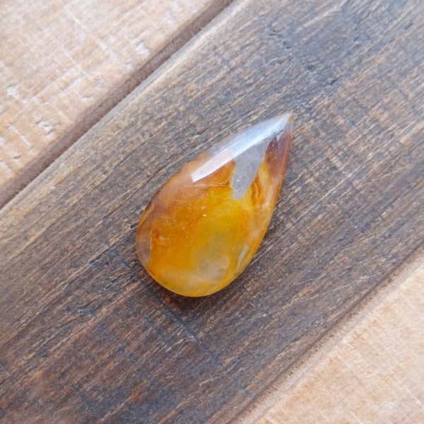 Citrine cabochon 37x20mm