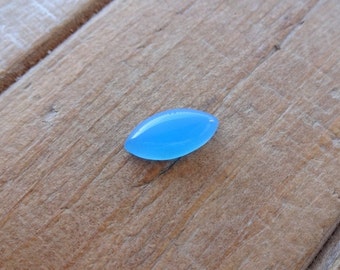 Blue Chalcedony cabochon 15x8mm, Natural Blue Chalcedony Smooth Pear Cabochon Gemstone