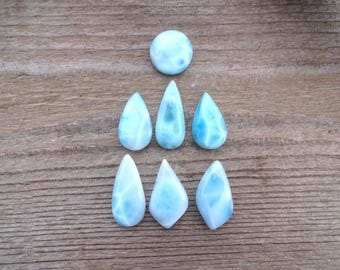 Cabochon en larimar bleu, cabochon de pierres précieuses de la taille d'une bague