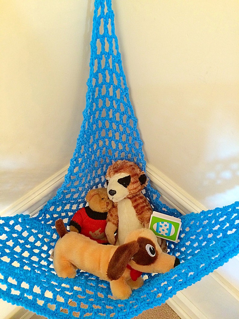 Toy Hammock Toy Net Toy Storage Crochet Hammock Toy Etsy