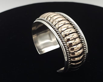 navajo silver bracelet // navajo gold bracelet // navajo // silver and gold bracelet // navajo silver // Thomas charley