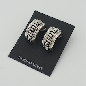 navajo hoop earrings // navajo jewelry // navajo earring // navajo // sterling silver hoop earrings // silver hoop earrings