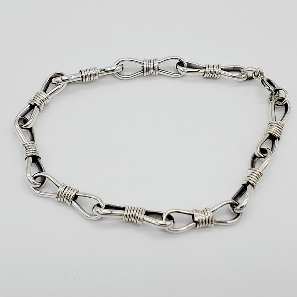 Sterling Silver Chain Bracelet // Navajo Jewelry // Silver Bracelet