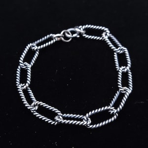 Pulsera de cadena de alambre retorcido // Pulsera de cadena // Joyería Navajo
