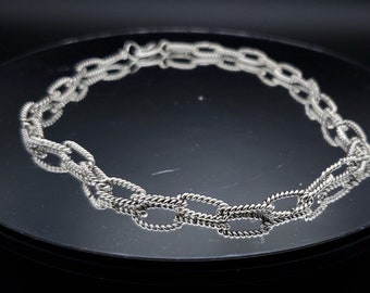 Sterling Silver Twist Wire Choker // Navajo Jewelry // Silver Chain